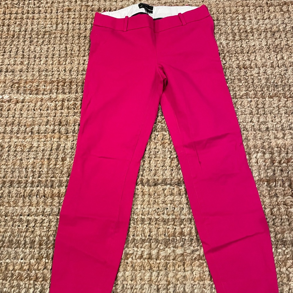 J Crew stretch hot pink Minnie skinny pant size 0